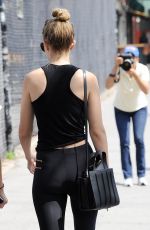 GIGI HADID in Tights Out in New York 05/28/2015