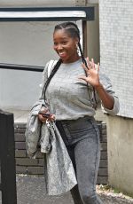 JAMELIA Leaves a Studio in London 05/05/2015