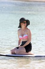 JANUARY JONES in Bikini Top on the Beach in Hawaii 05/03/2015