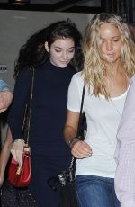 JENNIFER LAWRENCE and LORDE Noght Out in New York 05/03/2015