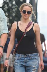 JENNIFER LAWRENCE in Ripped Jeans Out and About in New York 05/25/2015