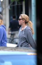 JENNIFER LAWRENCE Walks Her Dog Out in Montreal 05/51/2015