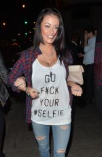 JESS IMPIAZZI Arrives at Inferno Club in London 05/08/2015