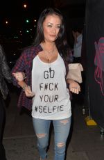 JESS IMPIAZZI Arrives at Inferno Club in London 05/08/2015
