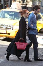 JESSICA CHASTAIN and Gian Luca Passi De Preposulo Out and About in New York 05/02/2015
