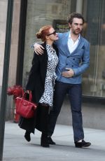 JESSICA CHASTAIN and Gian Luca Passi De Preposulo Out and About in New York 05/02/2015