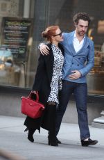 JESSICA CHASTAIN and Gian Luca Passi De Preposulo Out and About in New York 05/02/2015