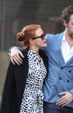 JESSICA CHASTAIN and Gian Luca Passi De Preposulo Out and About in New York 05/02/2015
