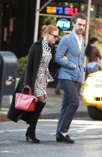 JESSICA CHASTAIN and Gian Luca Passi De Preposulo Out and About in New York 05/02/2015