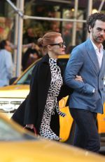 JESSICA CHASTAIN and Gian Luca Passi De Preposulo Out and About in New York 05/02/2015