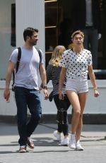 JESSICA HART in Shorts Out and About in New York 05/28/2015