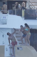JESSICA LOWNDES in Bikini at a Boat in Cannes 05/18/2015