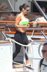 JESSICA LOWNDES in Tank Top and Leggings Jogging in Cannes