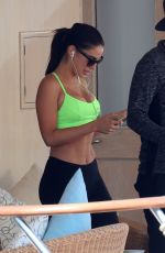 JESSICA LOWNDES in Tank Top and Leggings Jogging in Cannes