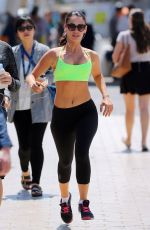 JESSICA LOWNDES in Tank Top and Leggings Jogging in Cannes