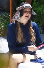 JEWEL KILCHER in Bikini Bottoms at a Pool in Miami