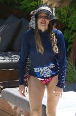 JEWEL KILCHER in Bikini Bottoms at a Pool in Miami