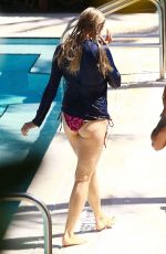 JEWEL KILCHER in Bikini Bottoms at a Pool in Miami