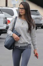 JORDANA BREWSTER in Legging Leeaves a Gym in Brentwood 05/26/2015