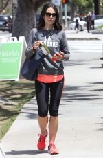 JORDANA BREWSTER in Leggings Heading to a Gym in Brentwood 05/12/2015