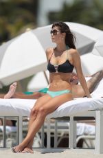 JULIA PEREIRA in Bikini at a Beach in Miami 05/16/2015