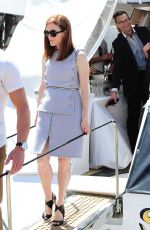 JULIANNE MOORE Leaves a Yacht in Cannes 05/15/2015