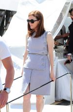 JULIANNE MOORE Leaves a Yacht in Cannes 05/15/2015