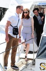 JULIANNE MOORE Leaves a Yacht in Cannes 05/15/2015