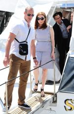 JULIANNE MOORE Leaves a Yacht in Cannes 05/15/2015