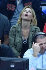 JULIE BOWEN at LA Clippers Game in Los Angeles