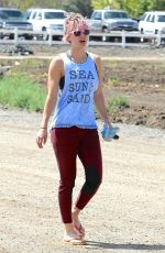 KALEY CUOCO Out and About in Hollywood 05/01/2015