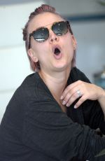 KALEY CUOCO Without Makup at a Nail Salon in Studio City 05/26/2015