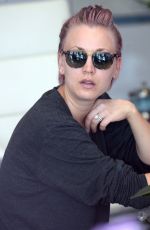 KALEY CUOCO Without Makup at a Nail Salon in Studio City 05/26/2015