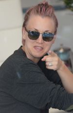 KALEY CUOCO Without Makup at a Nail Salon in Studio City 05/26/2015