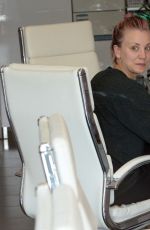 KALEY CUOCO Without Makup at a Nail Salon in Studio City 05/26/2015