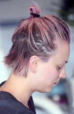KALEY CUOCO Without Makup at a Nail Salon in Studio City 05/26/2015