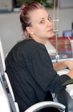 KALEY CUOCO Without Makup at a Nail Salon in Studio City 05/26/2015