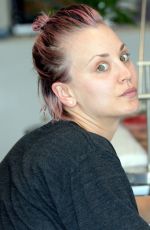 KALEY CUOCO Without Makup at a Nail Salon in Studio City 05/26/2015