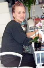 KALEY CUOCO Without Makup at a Nail Salon in Studio City 05/26/2015