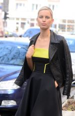 KAROLINA KURKOVA Leaves Good Morning TVN Studio in Warsaw