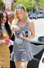 KATE HUDSON Arrives at Spago Bar in Beverly Hills