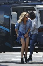 KATE HUDSON Getting Off a Helicopter in New York 05/15/2015