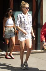 KATE HUDSON in Shorts Leaves Her Hotel in New York 05/04/2015