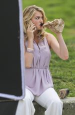 KATE UPTON at The Layover Set in Vancouver 05/22/2015