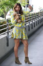 KATHARINE MCPHEE with Her Dog in Los Angeles 05/13/2015