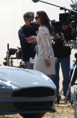 KATIE HOLMES on the Set of Ray Donovan in Paolo Verdes