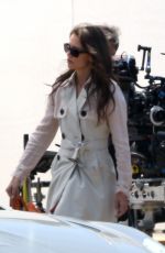 KATIE HOLMES on the Set of Ray Donovan in Paolo Verdes