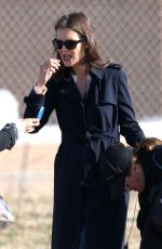 KATIE HOLMES on the Set of Ray Donovan in Paolo Verdes