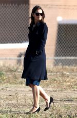 KATIE HOLMES on the Set of Ray Donovan in Paolo Verdes