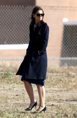 KATIE HOLMES on the Set of Ray Donovan in Paolo Verdes
